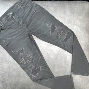 American Eagle Next Level Flex Black Distressed Skinny Jeans